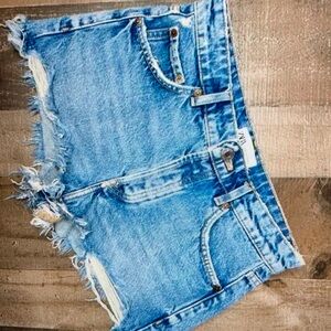 Zara distressed denim short size 2